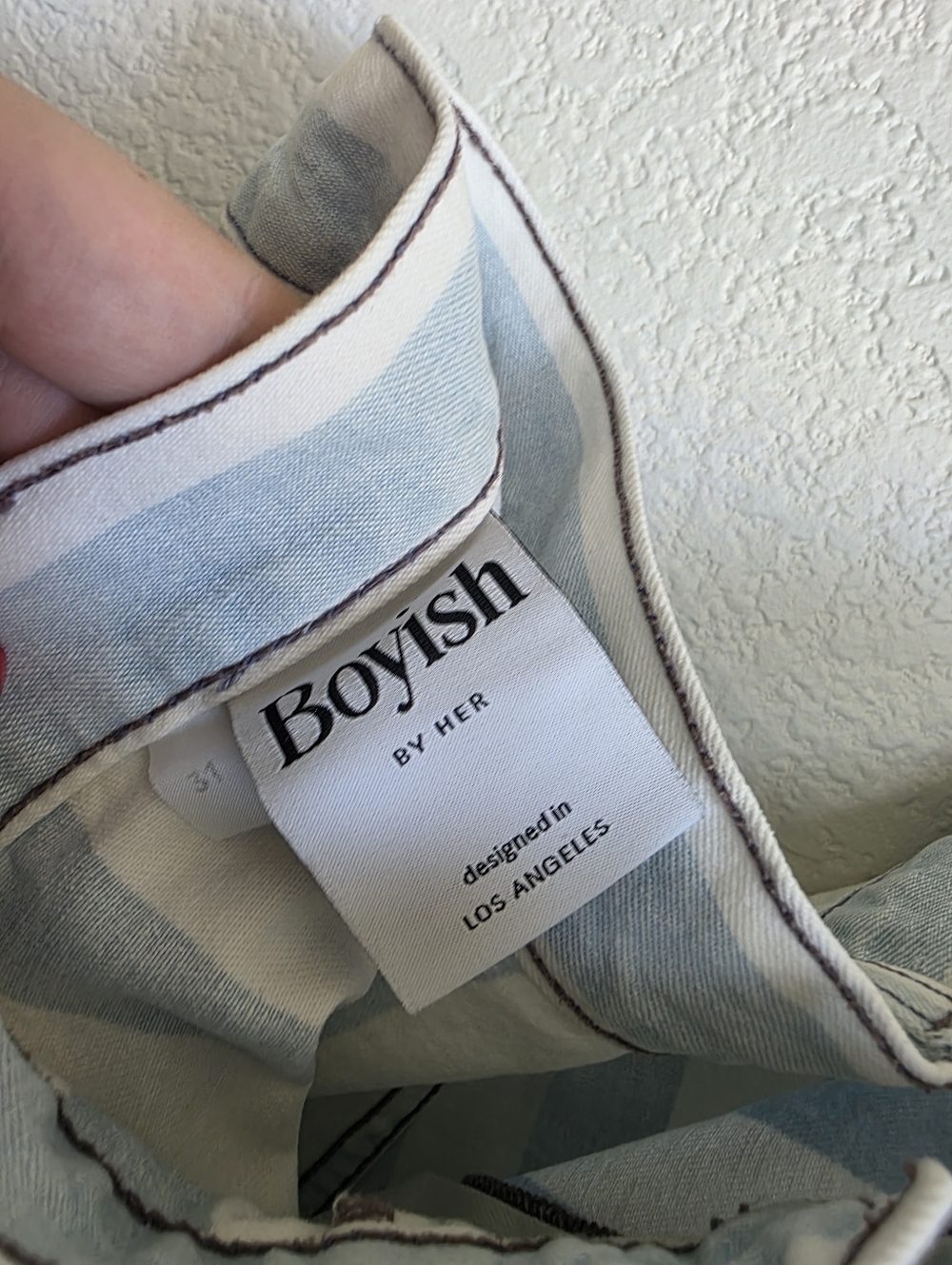 Boyish By Her Charley Wide Leg High Rise Striped Jeans Casablanca Sz 31 - Picture 2 of 6